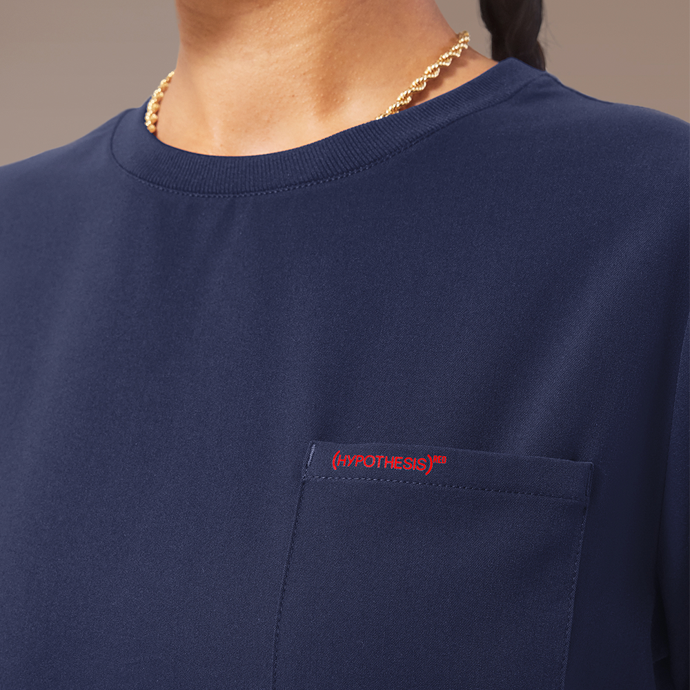 Hypothesis (RED) Base Women's 1-Pocket STRETCH Crew Neck Tuck-In Scrub Top